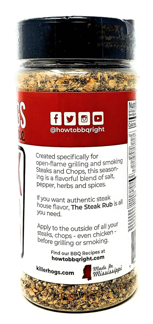 Pack 2 32 oz 22 oz Killer Hogs Barbecue Steak Rub - of Bottles - by Volume Total - by Weight Total - Bulk Championship