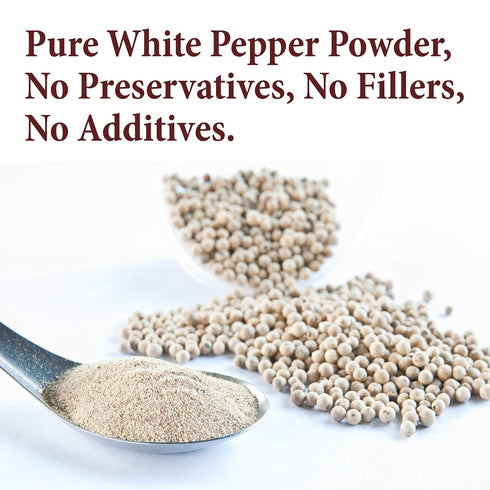 The Spice Way Ground White Pepper, 4 oz Pure Pepper Powder