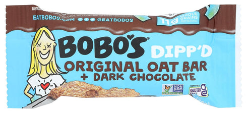 Bobos Oat Bars Bobo's Original Oat Bar + Dark Chocolate Dipped, Non GMO, Gluten Free,