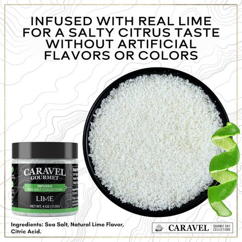 Pack 4 oz Pinch (Pack 2) Citrus Gift with Lemon & Lime Infused Sea Salts - Fresh Flavor Lemon Salt & Lime Salt