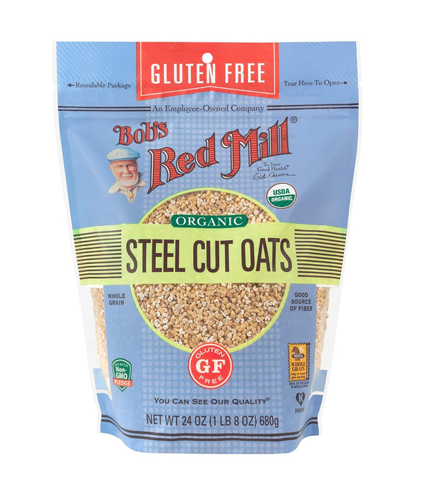 Bob's Red Mill Gluten Free Organic Steel Cut Oats, 24oz (Pack of