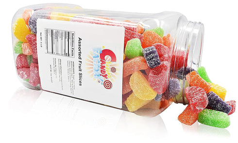 (5 Lbs Sarah's Candy Factory Assorted Fruit Slice in Jar)