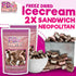 2 Pack 2.5oz 2 Freeze Dried Icecream Neapolitan Candy - Crunchy & Sweet Strawberry, Chocolate and Vanilla Icecream