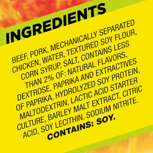 6g 0.97 oz. (36 Count) Slim Jim Monster Shortboi Smoked Meat Sticks, Original Flavor, Protein Per Stick, Snack Size