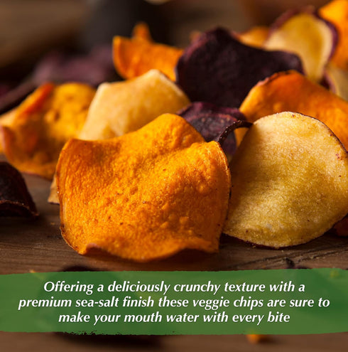 Packed 3 LBS) NUTS U.S. - Vegetable Chips | Sea-Salted | All Natural | Delicious and Fresh | Bulk Chips | in a Heavy