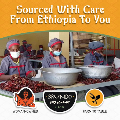 Brundo Spice Company Ethiopian Korerima, Authentic Black Cardamom, Hand-Picked & Naturally Processed 2.5oz