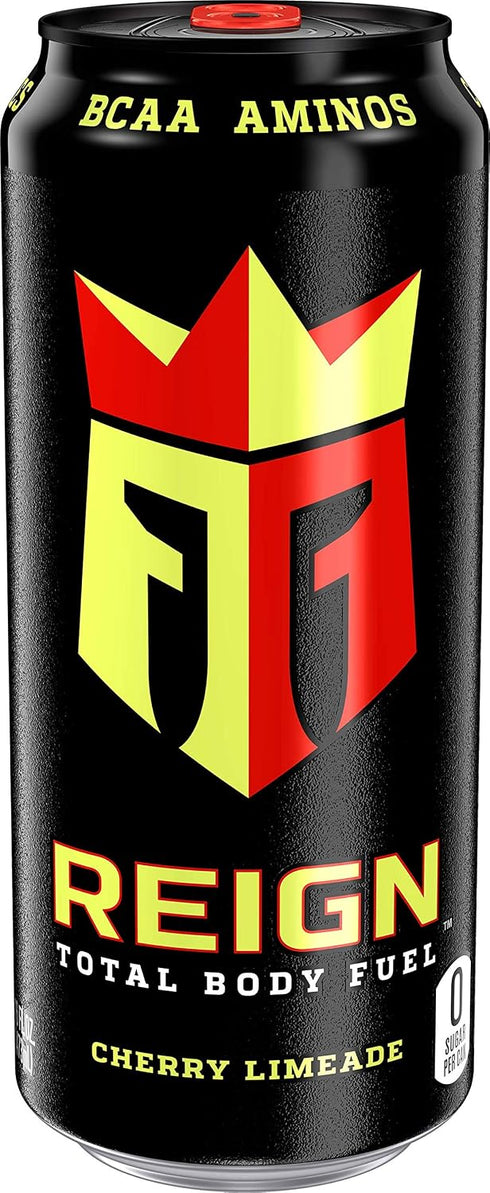 16 Oz (Pack 12) Reign Total Body Fuel, Cherry Limeade, Fitness & Performance Drink, Fl