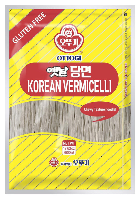 OTTOGI Korean Vermicelli Premium Glass Noodle (17.63oz /500g) - Vegan, Gluten Free,