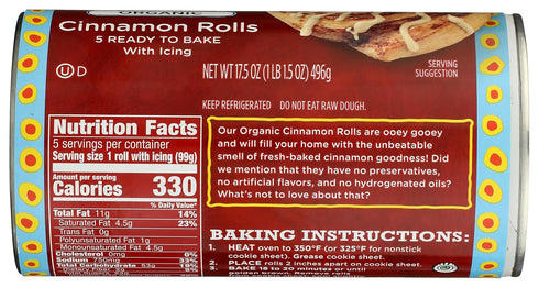 Immaculate Baking Co. IMMACULATE 17.5 OZ BAKING COMPANY Organic Cinnamon Rolls