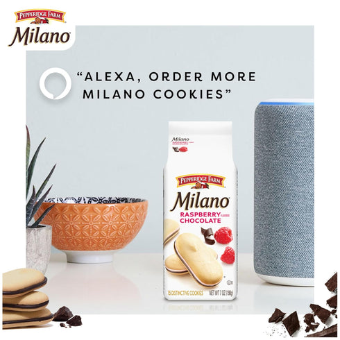 7 oz. Pepperidge Farm Milano Cookies, Raspberry Chocolate, Bag