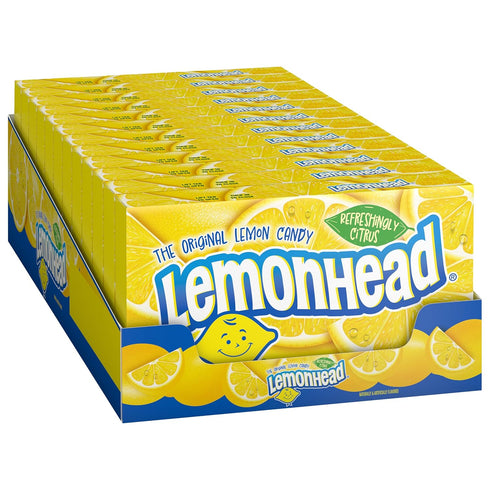 Lemonhead Hard Lemon Candy, 5 Ounce Movie Theater Candy Boxes (Pack of