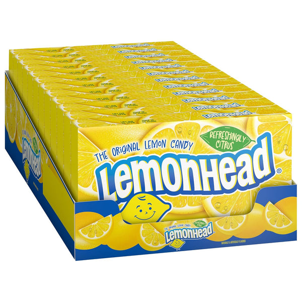 Lemonhead Hard Lemon Candy, 5 Ounce Movie Theater Candy Boxes (Pack of