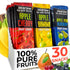 ZEARAW Healthy Fruit Snacks for Adults and Kids 30 Fruit Leather with