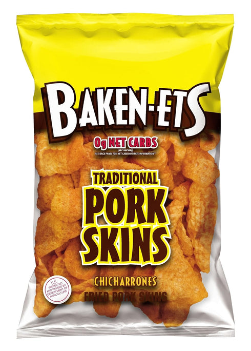 Baken-Ets Fried Pork Skins, Traditional, 3.5 Ounce