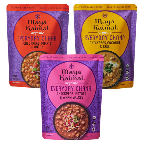 Maya Kaimal Organic Indian Everyday Chana Variety - Fully Cooked - Vegan