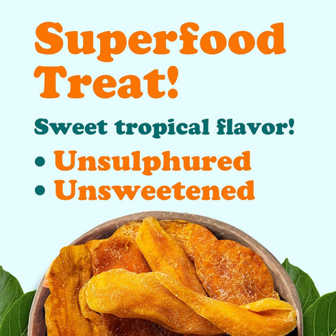 3 Food to Live Dried Mango Cheeks, Pounds - Premium Quality, Unsweetened, Unsulfured, and Preservative-Free. Naturally