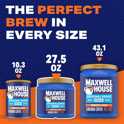 Maxwell House 27.5oz Ground Coffee, Medium Original Roast