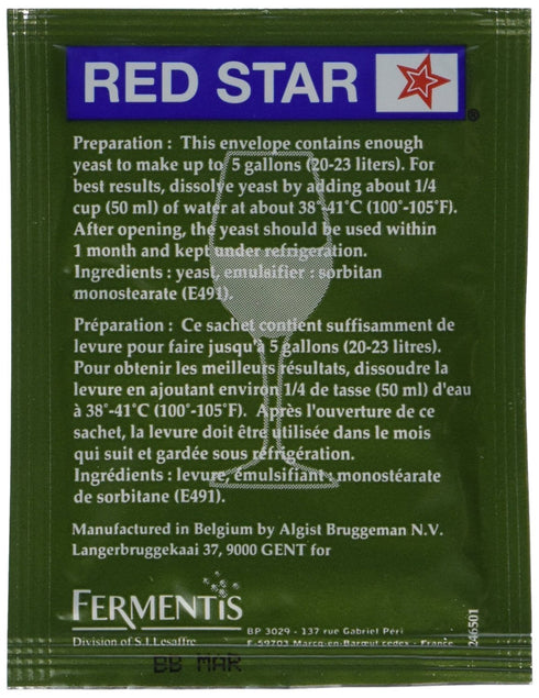 Red Star 2A-I3AQ-038B Cote DES Balances Wine Yeast, Pack of 10