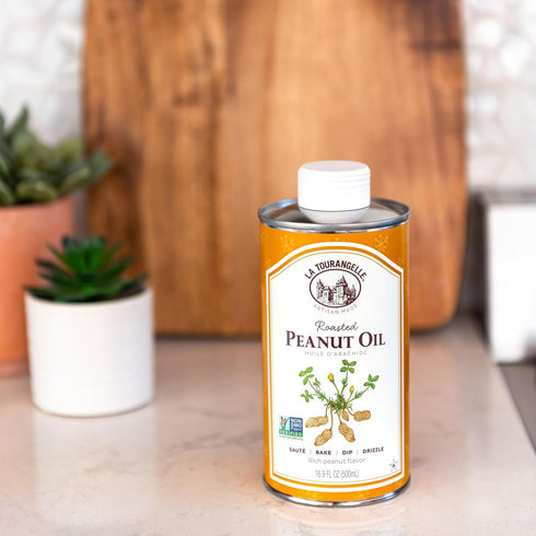 16.9 Oz La Tourangelle, Roasted Peanut Oil, Slow Roasted Expeller-Pressed for Rich Flavor, Perfect for Cooking