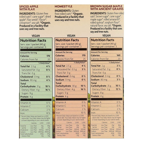 12x 11.3OZ Nature's Path Oatmeal GF Var Pk