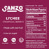12oz, 12 Pack Sanzo Flavored Sparkling Water - Tropical Berry Seltzer (Lychee) - Low Calorie Low Sugar - Craft Asian