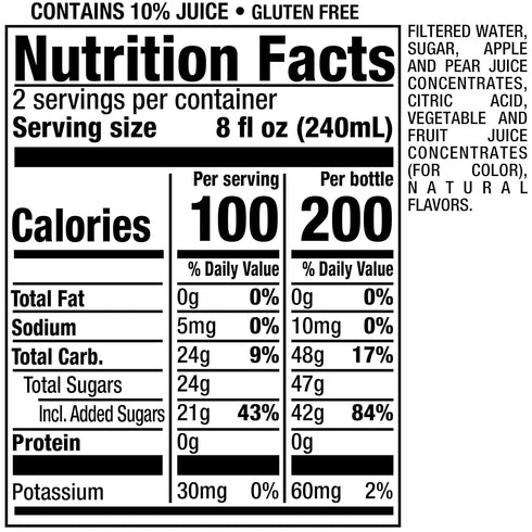 16 Oz 10% 12 Pack Snapple Apple Juice Drink, Fl Recycled Plastic Bottle, All Natural, No Artificial Flavors