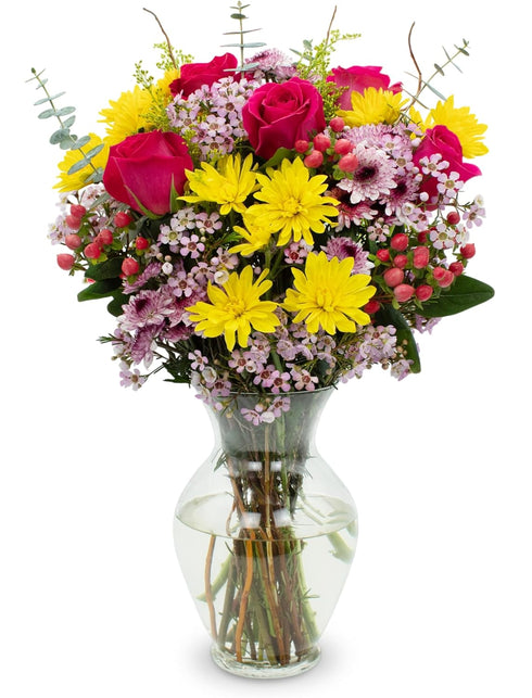 Stargazer Barn Let's Celebrate Mother's Day Bouquet with Vase Mothers Day Flowers