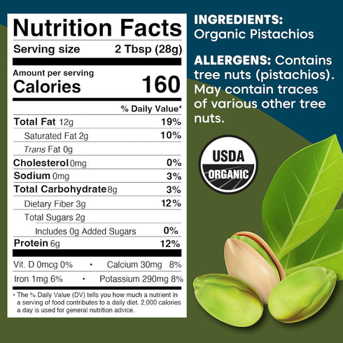 100% (8 Wilderness Poets, Pistachio Butter - Organic, Raw, Pistachio - Glass Jar Ounce) - Perfect for Dubai Chocolate