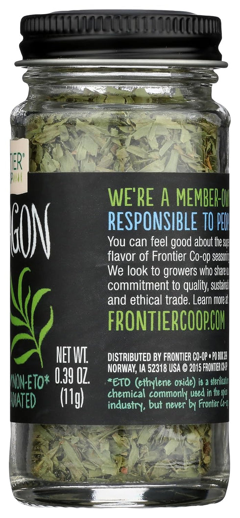 0.39 Frontier Co-op Tarragon Leaf, Ounce Bottle, Cut & Sifted, Warm Flavor for Sauces, Salads, Dressings, Eggs and More