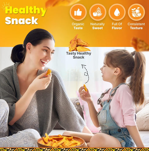 16oz Organic Dried Mango Slices, No Sugar Added, - All-Natural, Non-GMO, Mouth-Watering Dried Mangoes