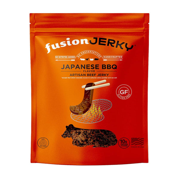 Fusion Jerky Artisan Beef Jerky, Japanese BBQ, 2.5 oz - All Natural,