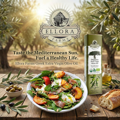 17 oz. Ellora Farms, Extra Virgin Olive Oil, Organic Cold Press, Traceable Single Origin Olive Oil, Kosher, tin