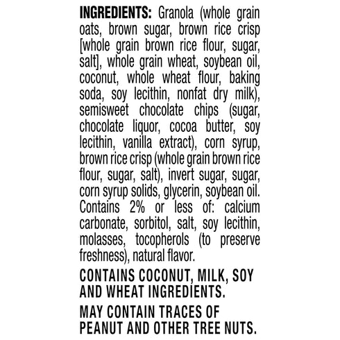 Packaging Vary,58 Count (Pack 2) Quaker Chewy Granola Bars,Chocolate Chip,- May