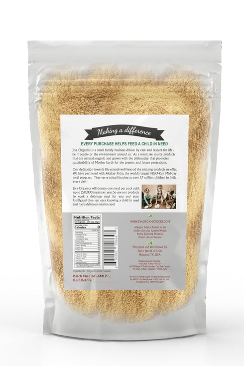 Jiva Organics Organic Pure Amla Berry Powder, 7 Ounce - Food Grade & Non-GMO