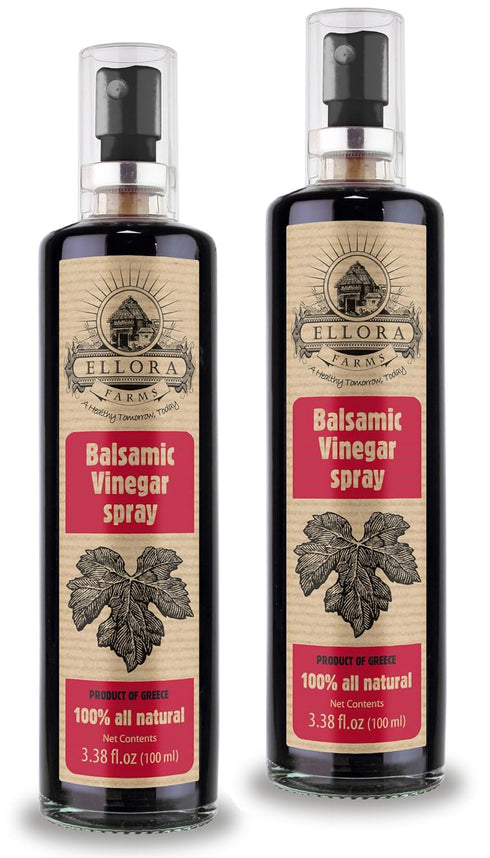 Ellora Farms, Balsamic Vinegar in glass spray bottle, Clog-free, Single Origin Greece,