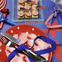 100 Pcs 4th of July American Toothpick Flag Toppers for Cake Decorations - Patriotic Cupcake Picks