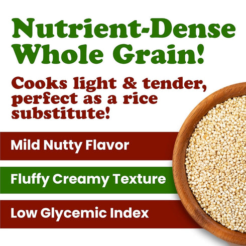 12 Food to Live White Quinoa, Ounces All Natural Whole Grain, Perfect for Salads, Soups, Quick and Easy to Cook, Meal