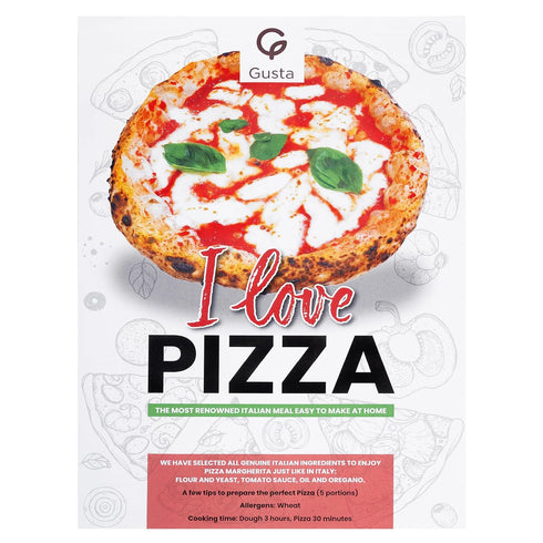 00 5 Gusta Pizza Meal Kit - Made in Italy - Gourmet Italian Food Lovers - Italian Gift Basket Gourmet Pizza - Authentic