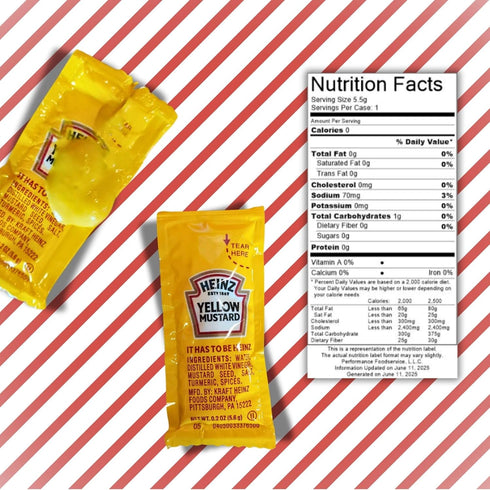 Set Packets 100 Count (5.6g CMC (100 Packets, Gift Yellow Mustard Each) with Spreader in Resealable Slide Seal Bag by