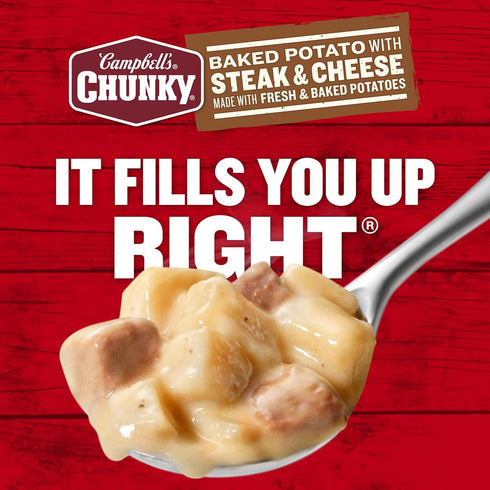18.8 oz. Campbell's Chunky Baked Potato with Steak and Cheese Soup, Can