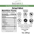7oz Bag|%100 Dried Mint Leaves Spearmint Resealable Natural, Non-irradiated, Non-GMO, Gluten Free, Raw Turkish Dried
