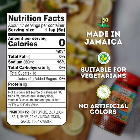 Pack Grace Jamaican Jerk Seasoning Paste Variety - Honey, Mild & Hot Jerk Seasoning Jamaican Style - Caribbean Jerk
