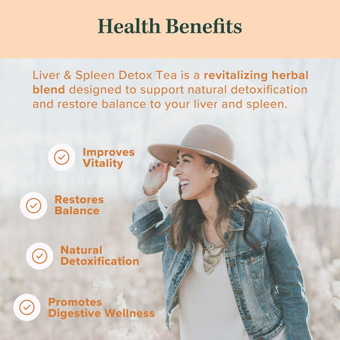 Gallbladder Jade Tea -Organic Liver Detox Tea & Spleen Detox Tea - Organic Dandelion Root, Burdock Root, Ginger Root