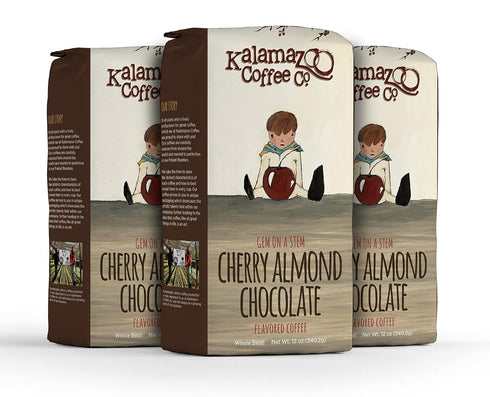 KALAMAZOO COFFEE COMPANY Cherry Almond Chocolate Whole Bean Coffee - Gem on