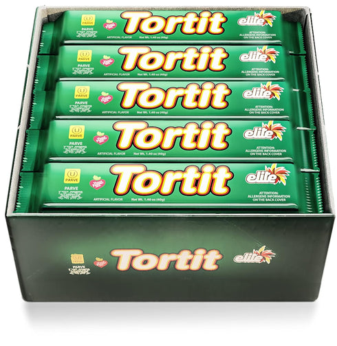 Elite Tortit Coated Wafer Filled With Almond Cream 1.4 Oz. (12 Pack)