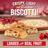 Cooper Street Twice Baked Cherry White Chip Biscotti Cookies - Light and Crispy Coffee Cookie Bites, 5oz