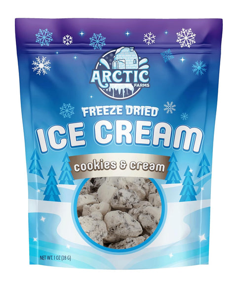 Arctic Farms Freeze Dried Ice Cream that Does Not Melt (Cookies &
