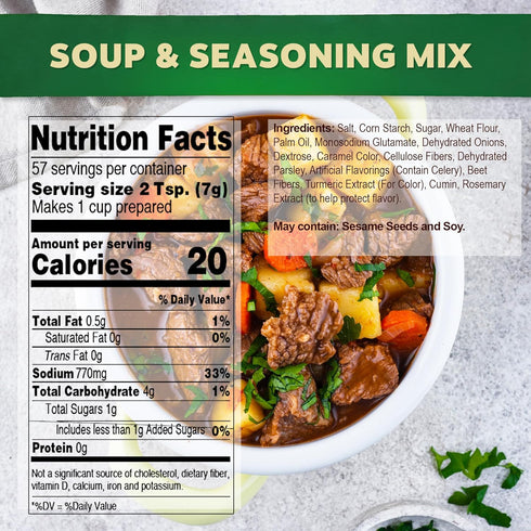 14.1oz (Pack 1) Osem Beef Flavored Soup & Seasoning Mix - Powder Broth Base, Perfect for Soups, Sauces, Stews, Rice