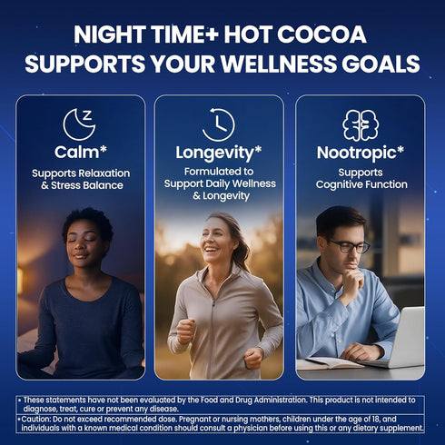10 5mg 10.58 OZ Magnesium Hot Cocoa for Sleep, Superfood Cocoa Powder, Mushroom Blend with Magnesium Glycinate