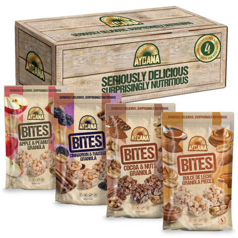 Aycana Fuel & Flavor Selection Box Granola Bites Cocoa & Nuts, Dulce